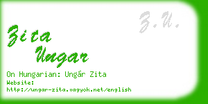 zita ungar business card